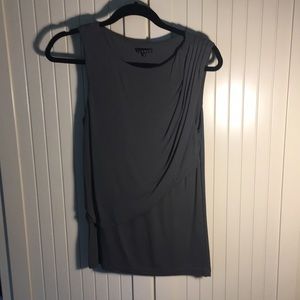 Theory stretch blouse with draping.